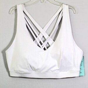 ID Ideology Plus Size Match Set Sports Bra Bright White 1X
